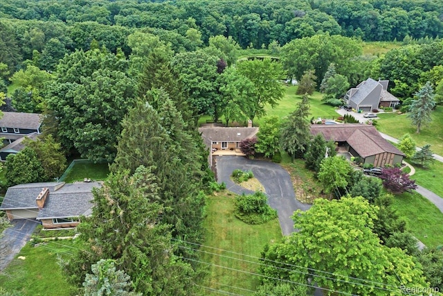 1540 Milford Hills Dr, Milford, MI 48381 - aerial view of property's location with a forest