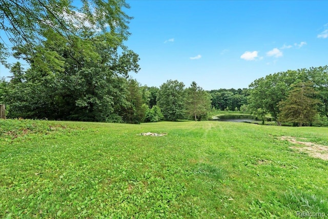 1540 Milford Hills Dr, Milford, MI 48381 - view of green lawn featuring a water view