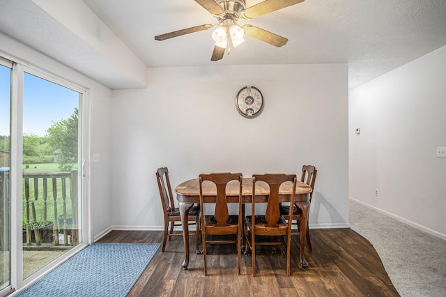 3128 Maurer Rd, Charlotte, MI 48813 - dining room featuring a ceiling fan and wood finished floors