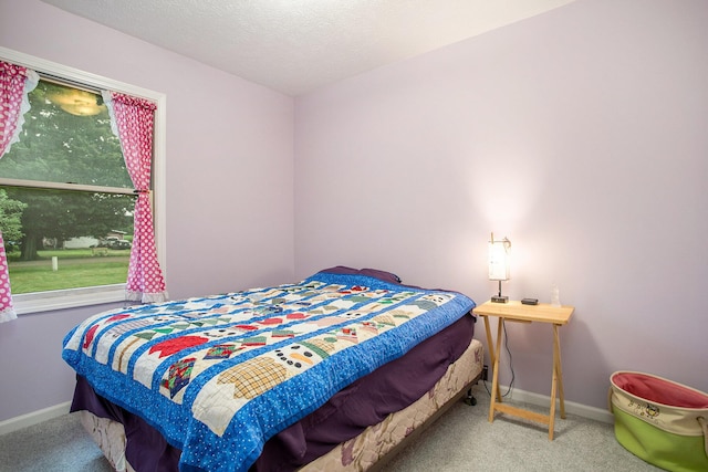 3128 Maurer Rd, Charlotte, MI 48813 - carpeted bedroom with baseboards and a textured ceiling