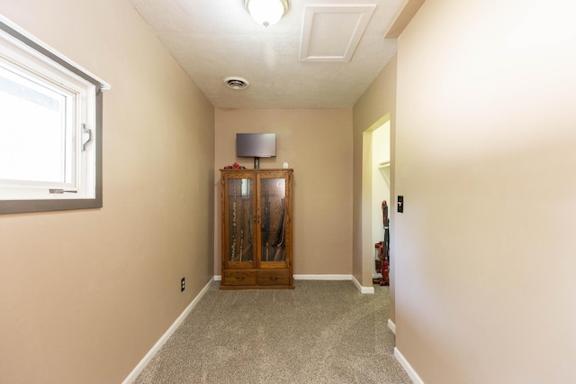 1620 Ontario Rd, Niles, MI 49120 - hall with carpet flooring and attic access