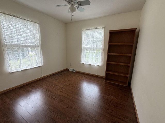 7826 Sunset Shores Dr Unit 43, Canadian Lakes, MI 49346 - unfurnished room with wood finished floors and ceiling fan