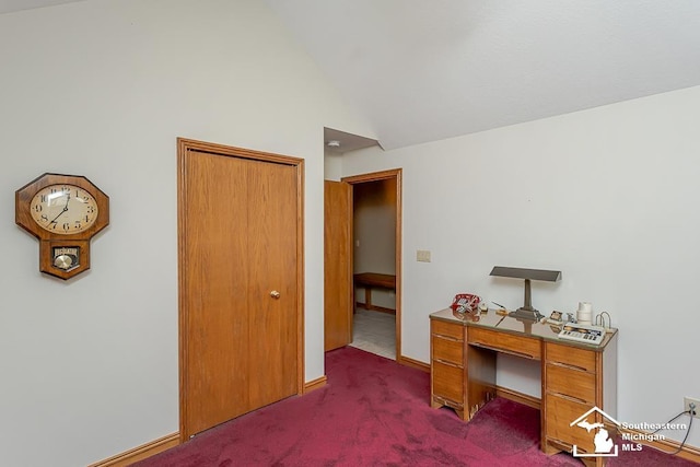 5237 Emerson Dr, Ottawa Lake, MI 49267 - office space with lofted ceiling and dark colored carpet