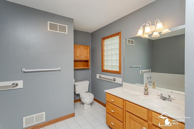 5237 Emerson Dr, Ottawa Lake, MI 49267 - bathroom with vanity and tile patterned floors