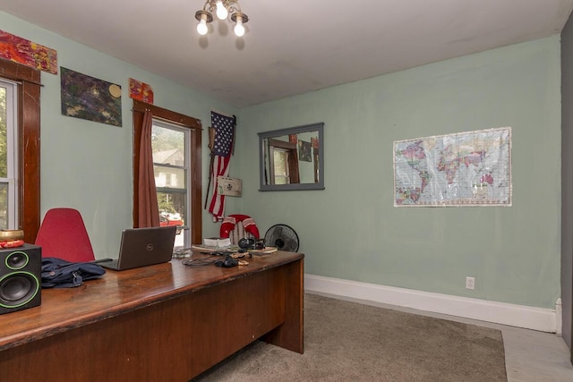 1228 Wells Pl, Kalamazoo, MI 49001 - home office featuring healthy amount of natural light and carpet flooring