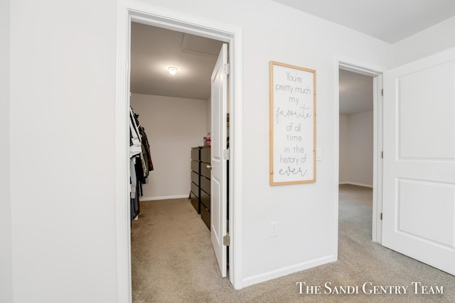 568 N River Hills Dr, Newaygo, MI 49337 - hall featuring light colored carpet and baseboards