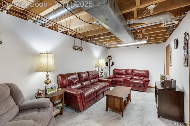 2661 Nottingham, Waterford, MI 48329 - living room with light marble finish floors