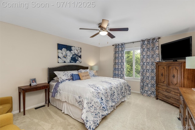 2661 Nottingham, Waterford, MI 48329 - bedroom featuring light carpet and a ceiling fan