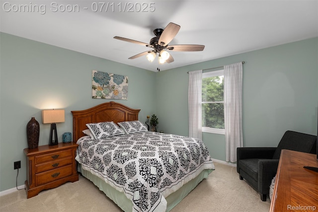 2661 Nottingham, Waterford, MI 48329 - bedroom featuring light carpet and ceiling fan