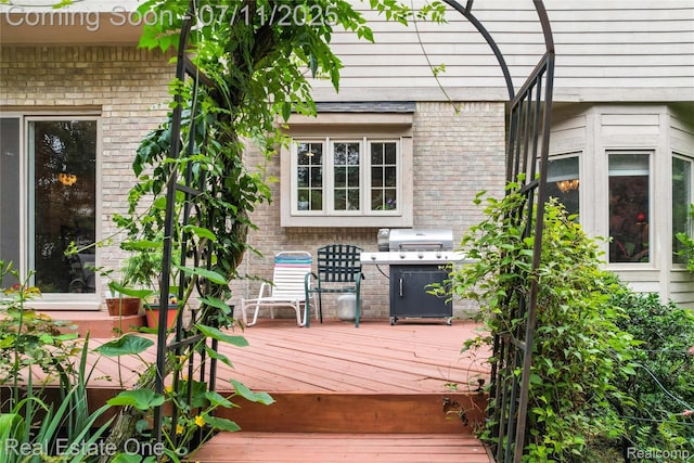 3565 Heron Ridge Dr, Rochester Hills, MI 48309 - wooden terrace featuring a grill