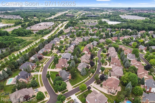 3565 Heron Ridge Dr, Rochester Hills, MI 48309 - aerial view of property's location with nearby suburban area