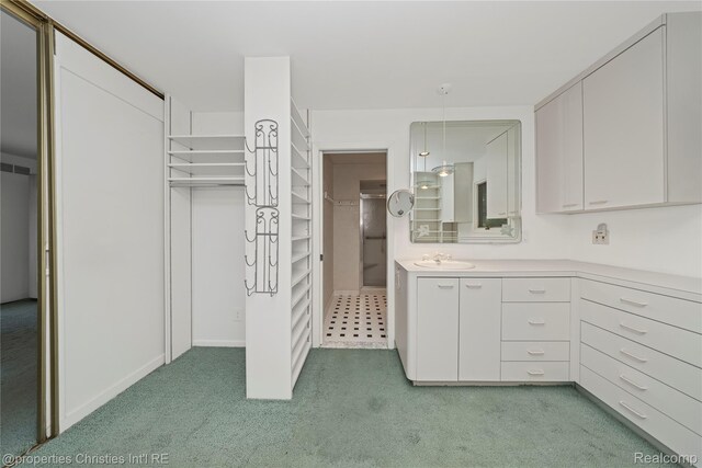4724 Tara Ct, West Bloomfield, MI 48323 - full bathroom with vanity, carpet floors, and a spacious closet