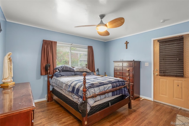 928 N Denwood St, Dearborn, MI 48128 - bedroom featuring wood finished floors and a ceiling fan