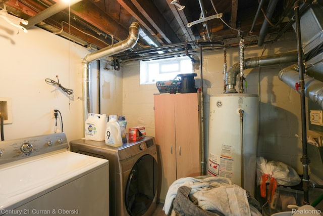 5720 Argyle St, Dearborn, MI 48126 - washroom with water heater and washer and dryer