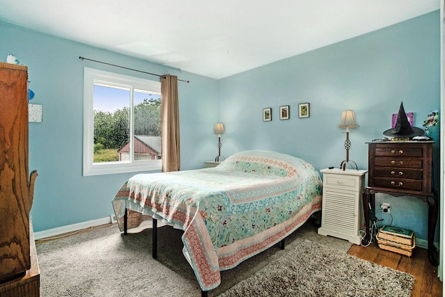 12972 S M 43 Hwy, Delton, MI 49046 - bedroom with wood finished floors and baseboards