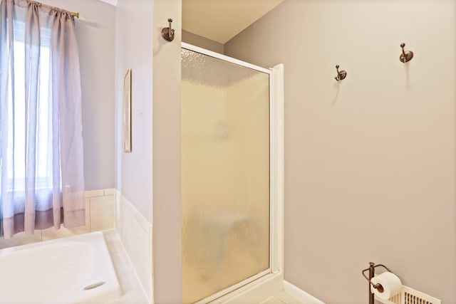11315 Grand Oaks Dr, Clio, MI 48420 - full bath with a stall shower and a bath