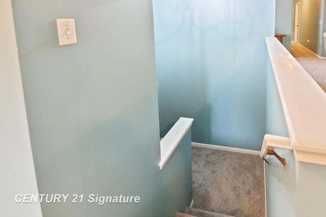 11315 Grand Oaks Dr, Clio, MI 48420 - stairs featuring carpet floors and baseboards