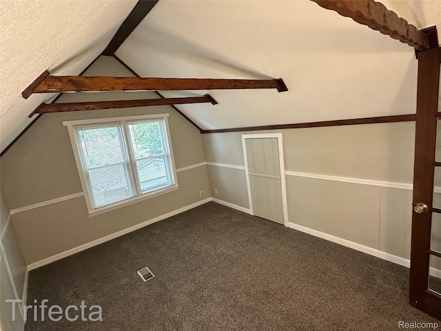 16684 Forest Ave, Harrison Township, MI 48021 - additional living space with lofted ceiling and dark colored carpet