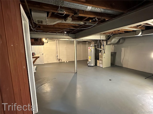 16684 Forest Ave, Harrison Township, MI 48021 - unfinished basement featuring gas water heater