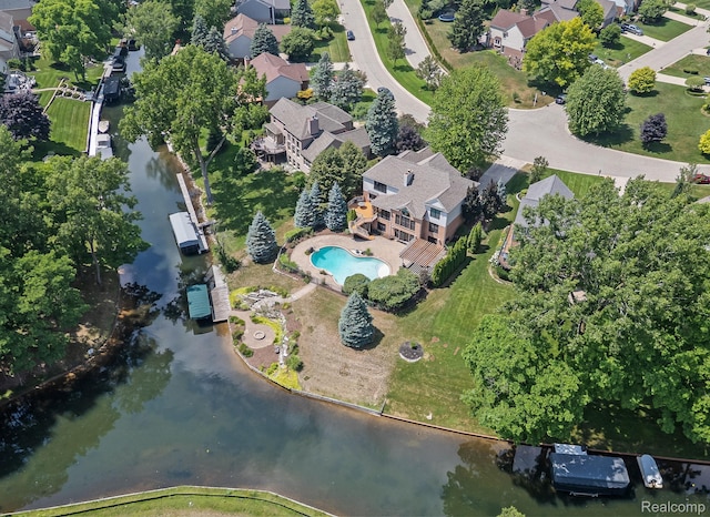 1257 Lake Shore Blvd, Lake Orion, MI 48362 - aerial view of property's location with a nearby body of water and nearby suburban area
