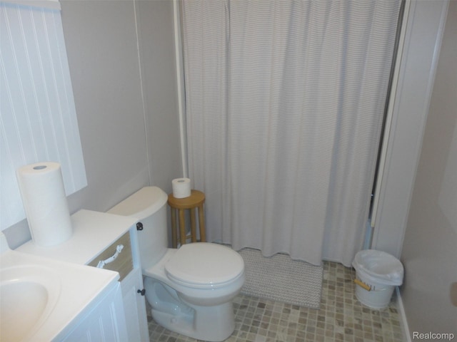 5933 Vernon, Belleville, MI 48111 - bathroom with vanity and a shower with curtain