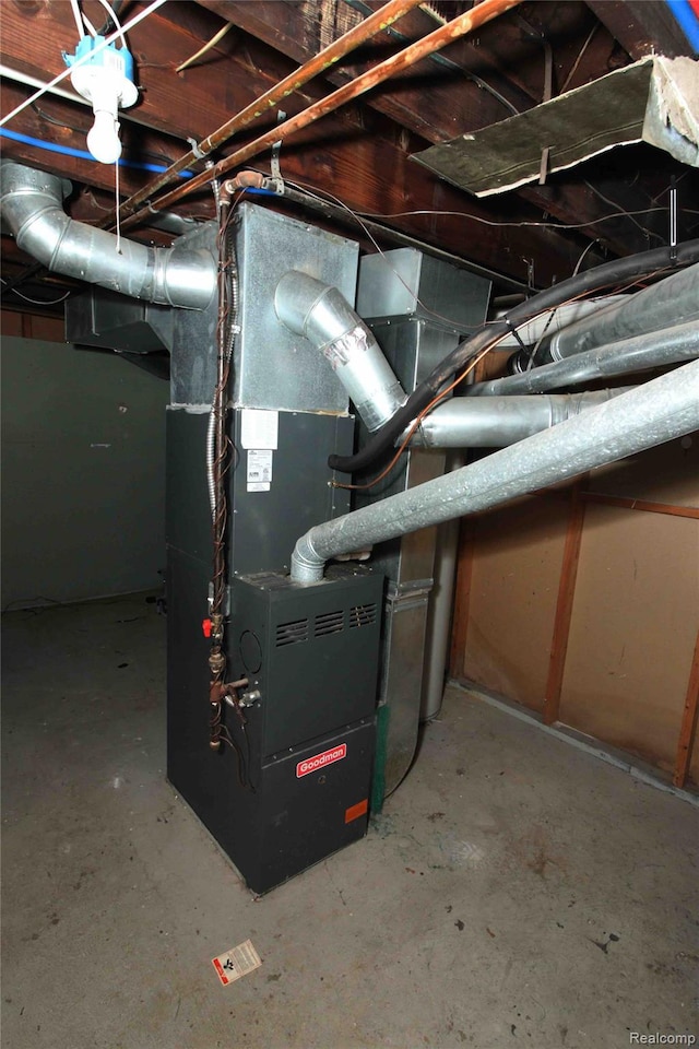 1324-1322 Wayburn St, Grosse Pointe, MI 48230 - utility room featuring heating unit