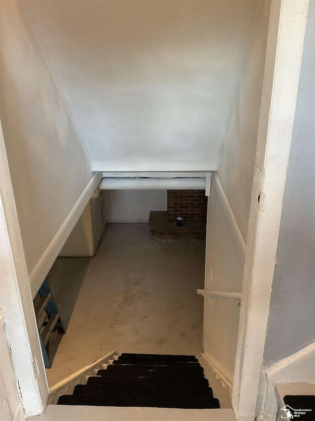 1503 Philomene Blvd, Lincoln Park, MI 48146 - stairway featuring concrete floors