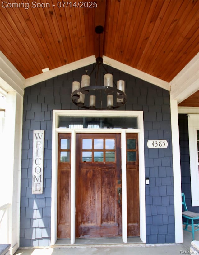 4385 Nelson Scott Dr, Holly, MI 48442 - view of exterior entry featuring a porch