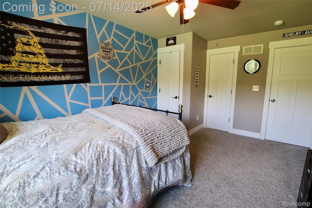 4385 Nelson Scott Dr, Holly, MI 48442 - bedroom featuring carpet floors and ceiling fan