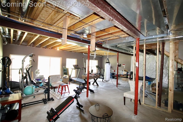 4385 Nelson Scott Dr, Holly, MI 48442 - workout area featuring water heater