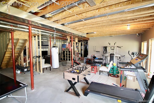 4385 Nelson Scott Dr, Holly, MI 48442 - workout area featuring water heater