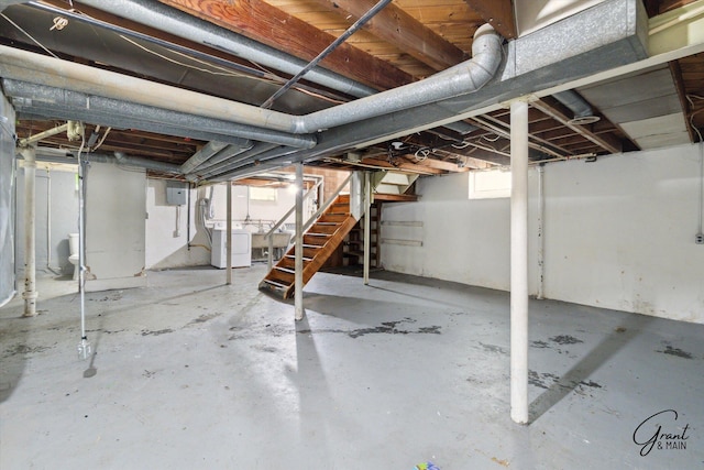 19007 Kentfield St, Detroit, MI 48219 - basement featuring stairs and electric panel