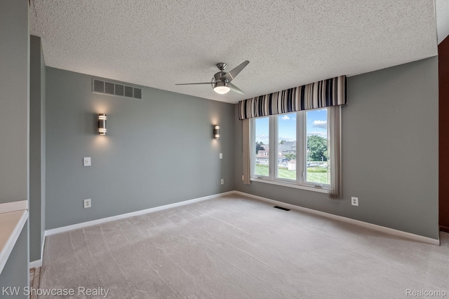 3410 Adams Shore Dr, Waterford, MI 48329 - unfurnished room with a ceiling fan, carpet, and a textured ceiling