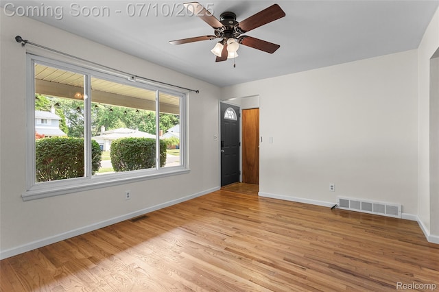 1868 Treadwell St, Westland, MI 48186 - empty room featuring light wood-style floors and a ceiling fan