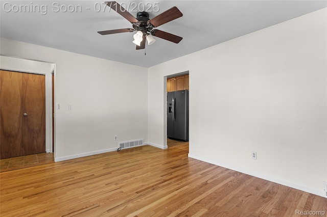 1868 Treadwell St, Westland, MI 48186 - unfurnished room with ceiling fan and light wood finished floors