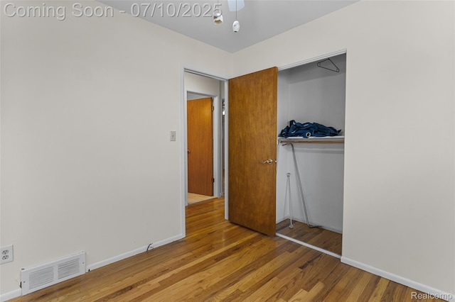 1868 Treadwell St, Westland, MI 48186 - unfurnished bedroom featuring wood finished floors and a closet