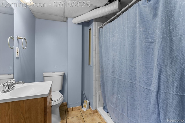 1868 Treadwell St, Westland, MI 48186 - full bathroom with tile patterned floors, vanity, and a shower with curtain