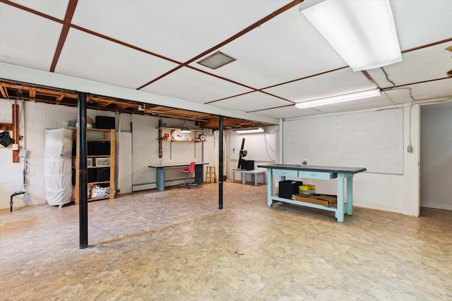 2422 Essex, Ann Arbor, MI 48104 - unfinished below grade area with concrete block wall