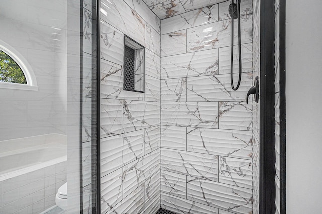 1721 Fountainview Ct SE, Caledonia, MI 49316 - bathroom with a stall shower and toilet