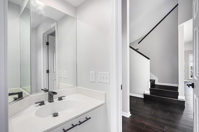 1721 Fountainview Ct SE, Caledonia, MI 49316 - bathroom with vanity and wood finished floors