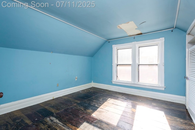 77 Hubbard St, Mount Clemens, MI 48043 - bonus room with vaulted ceiling and dark wood-style flooring