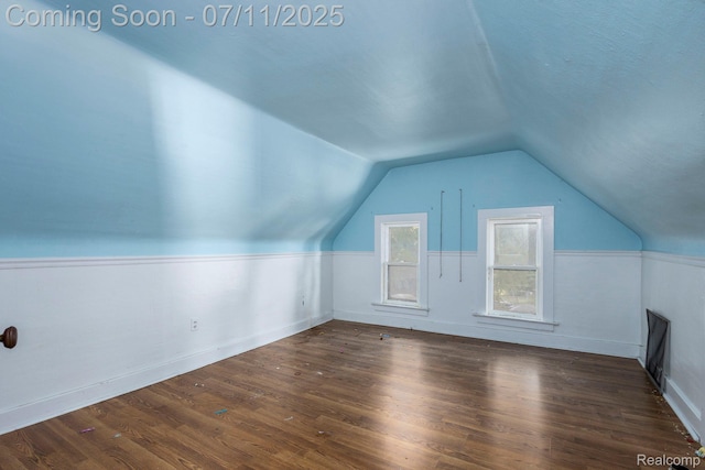 77 Hubbard St, Mount Clemens, MI 48043 - bonus room featuring vaulted ceiling and wood finished floors