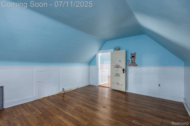 77 Hubbard St, Mount Clemens, MI 48043 - additional living space with vaulted ceiling and wood finished floors