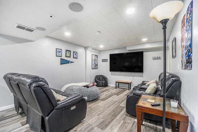 191 S Lake Doster Dr, Plainwell, MI 49080 - living room with light wood-style flooring and recessed lighting