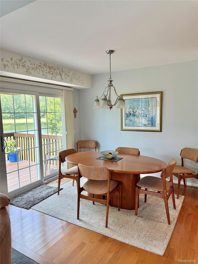6426 Club Ct W, Grand Blanc, MI 48439 - dining space featuring a chandelier and wood finished floors