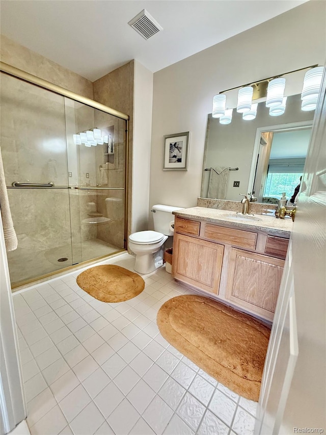 6426 Club Ct W, Grand Blanc, MI 48439 - bathroom with vanity, tile patterned flooring, and a shower stall
