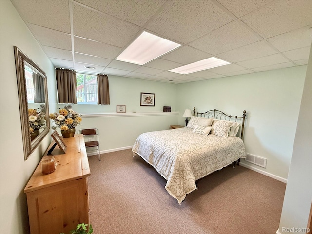 6426 Club Ct W, Grand Blanc, MI 48439 - carpeted bedroom featuring a drop ceiling