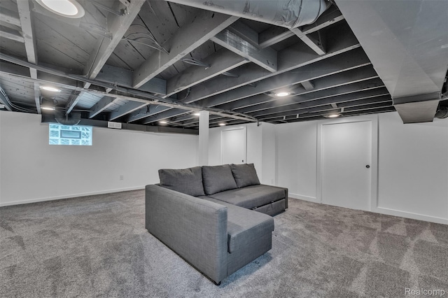 715 Gardenia Ave, Royal Oak, MI 48067 - below grade area with carpet