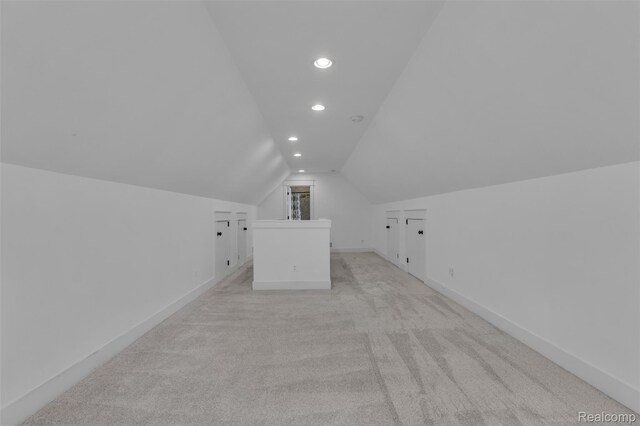 715 Gardenia Ave, Royal Oak, MI 48067 - bonus room with recessed lighting, lofted ceiling, and light carpet