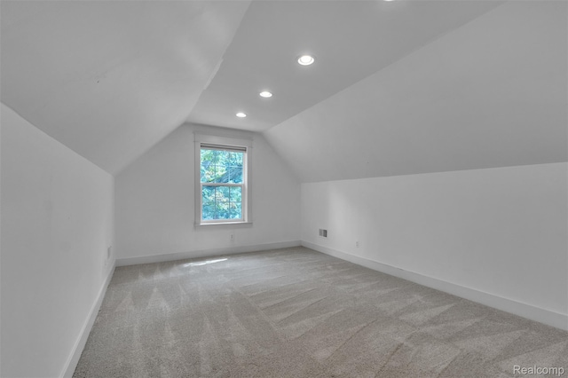 715 Gardenia Ave, Royal Oak, MI 48067 - bonus room with light carpet, recessed lighting, and vaulted ceiling